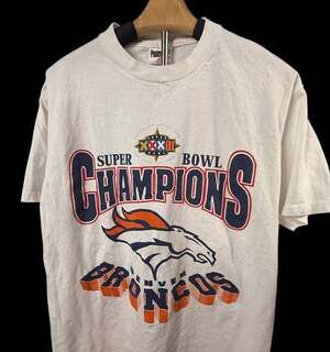 Vintage Denver Broncos Super Bowl XXXII Champions Shirt Single Stitch Size Large